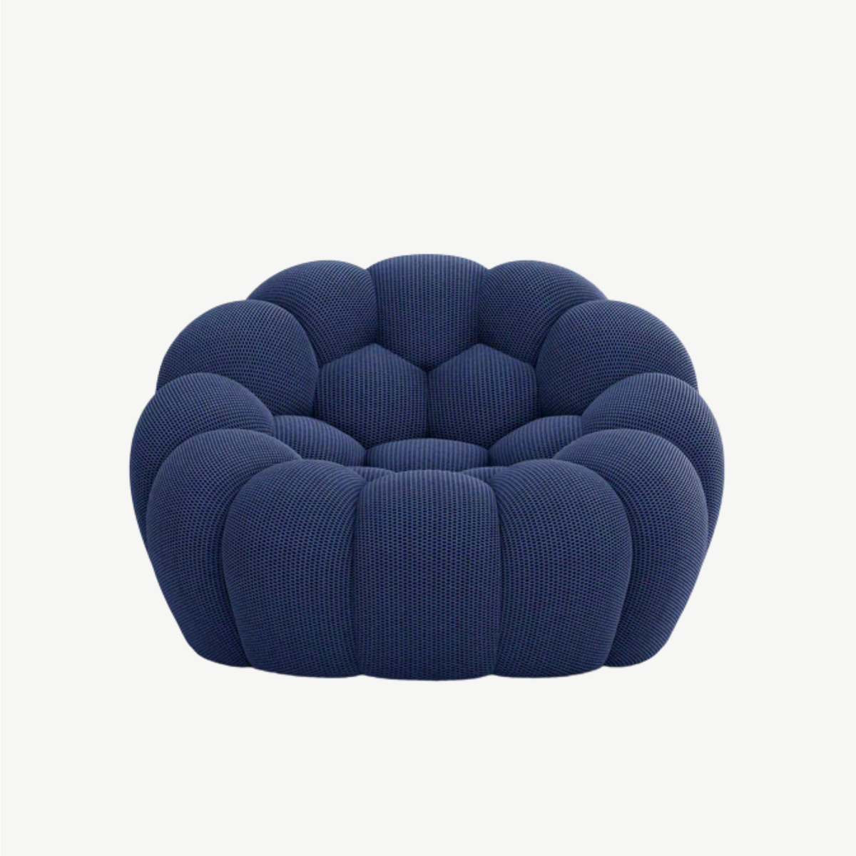 BULÉA Mini round armchair in Midnight – studio view