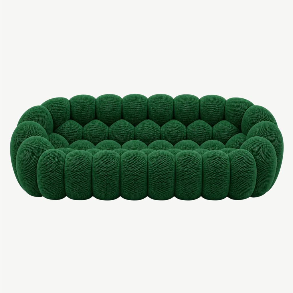 BULÉA Maxi 3-seater round sofa in Forest – studio view