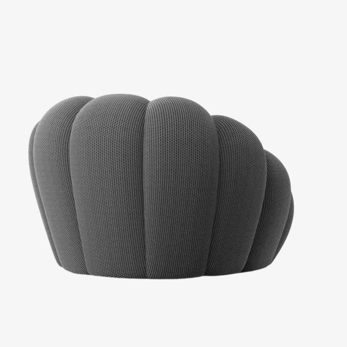 BULÉA Mini round armchair in Charcoal – alternative view