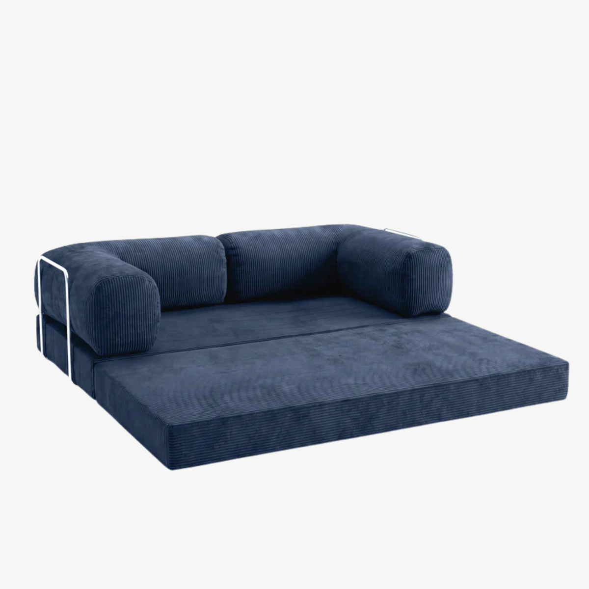SORA 3-seater sofa bed in Midnight corduroy – alternative view