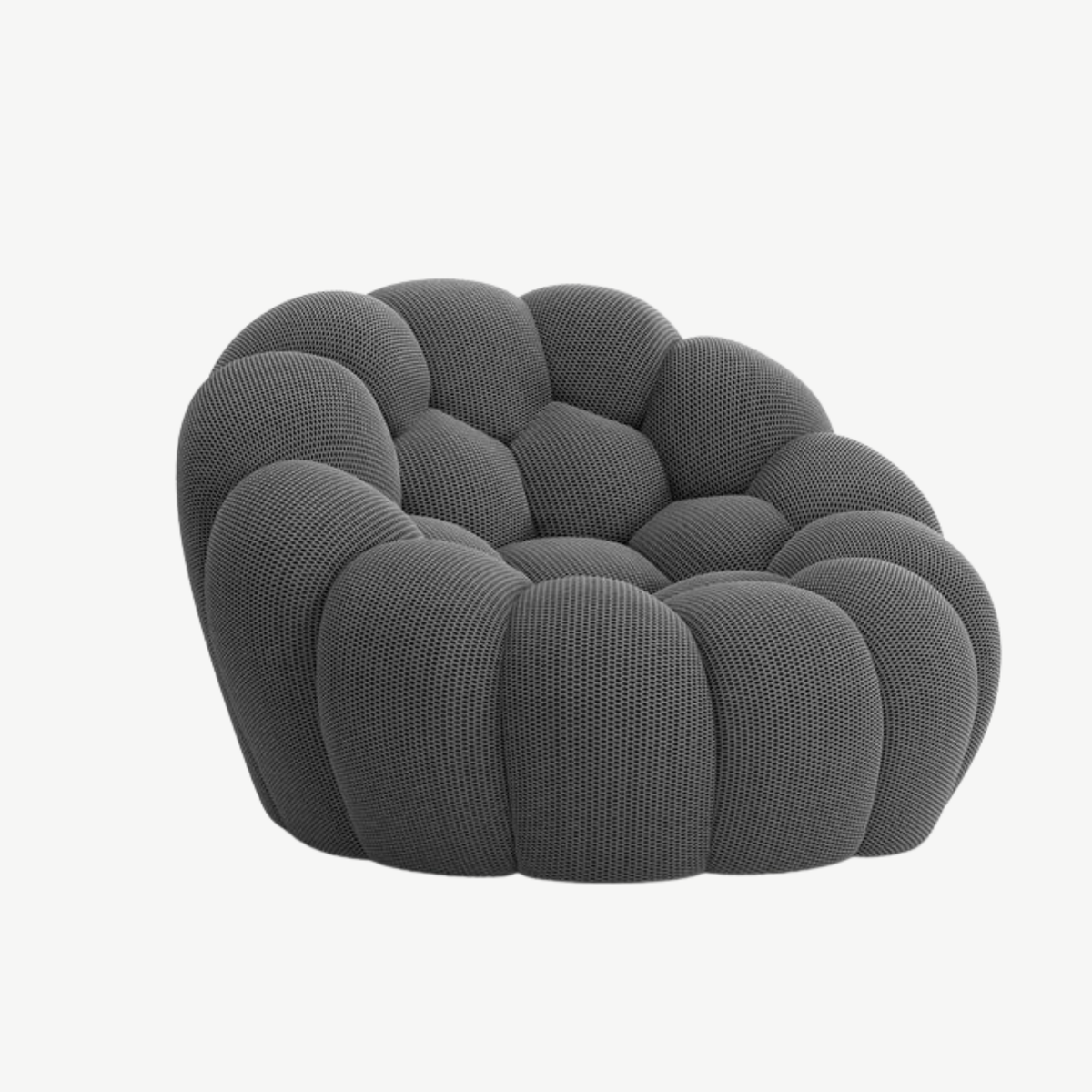 BULÉA Mini round armchair in Charcoal