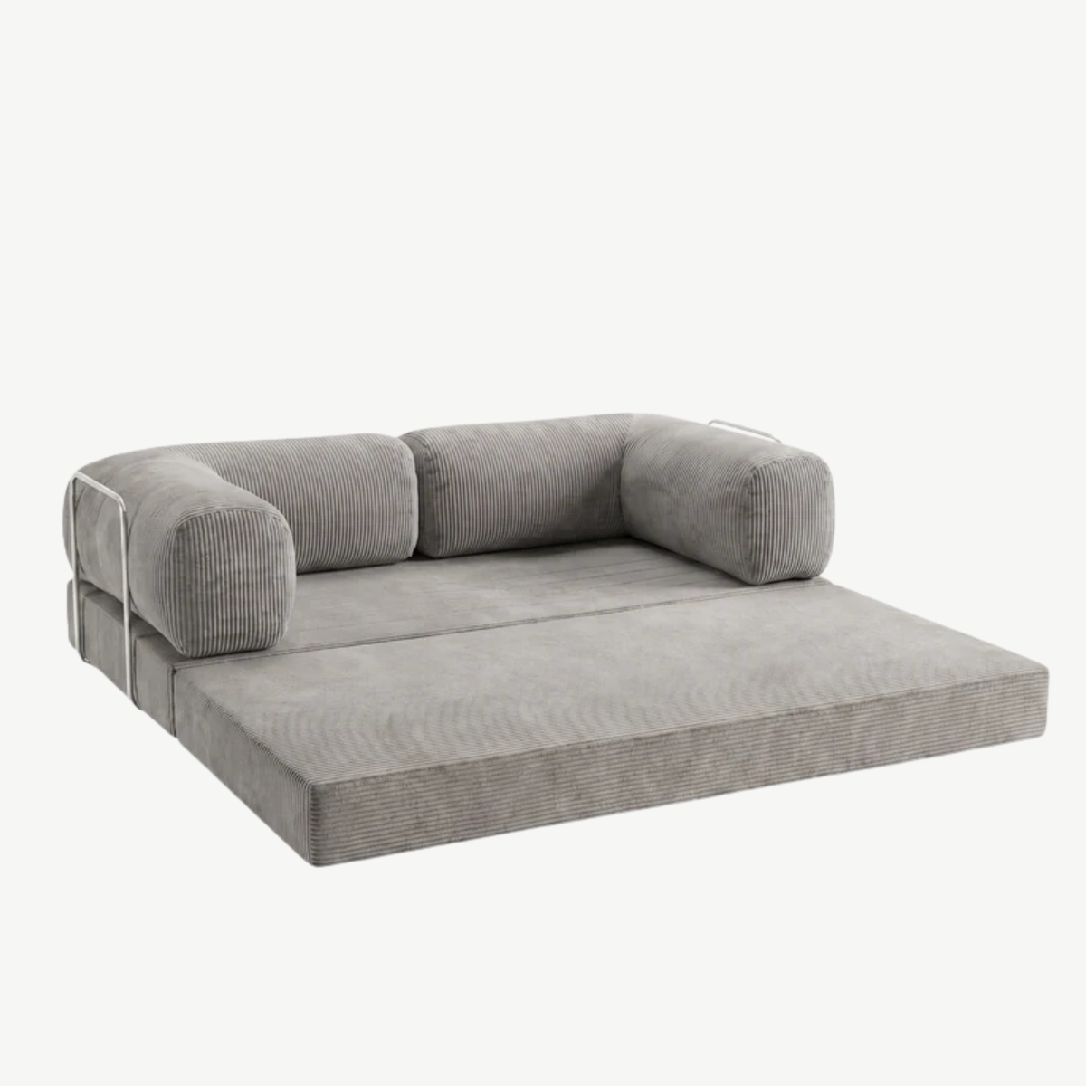 SORA 3-seater sofa bed in Dove corduroy – alternative view