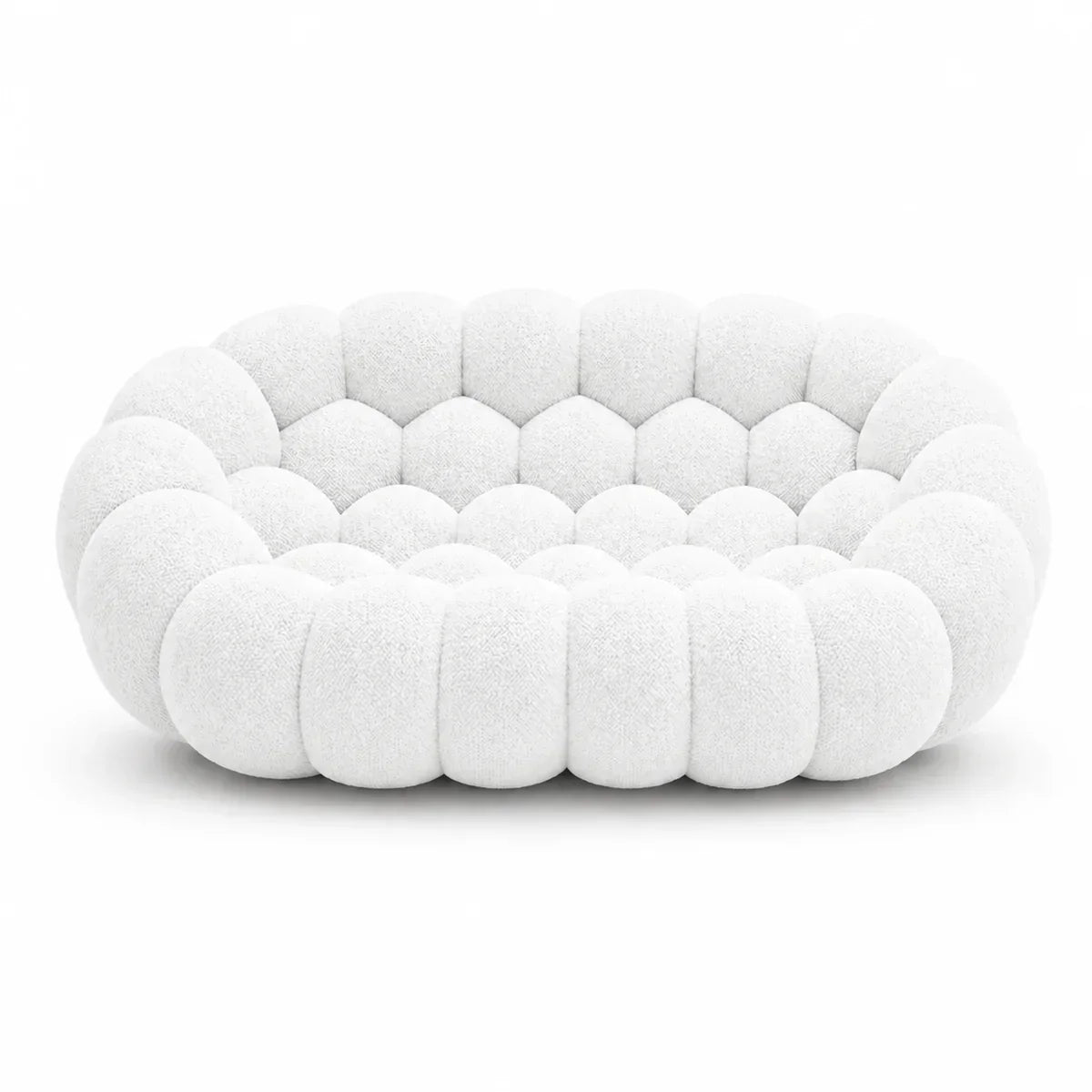 BULÉA 2-seater round sofa in Snow – studio view