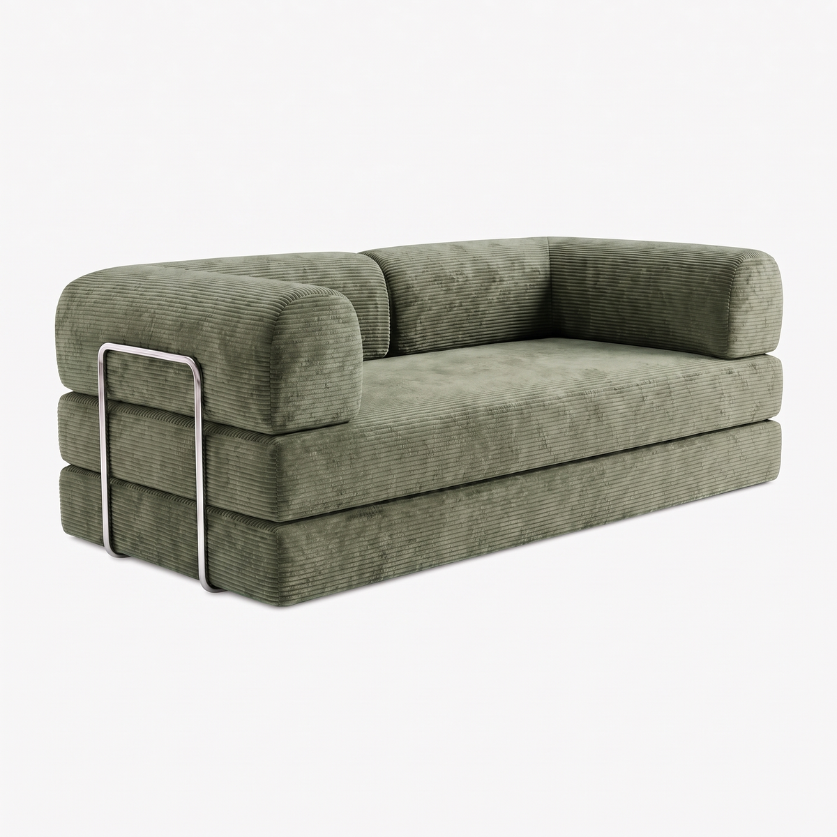 SORA 3-seater sofa bed in Sage corduroy
