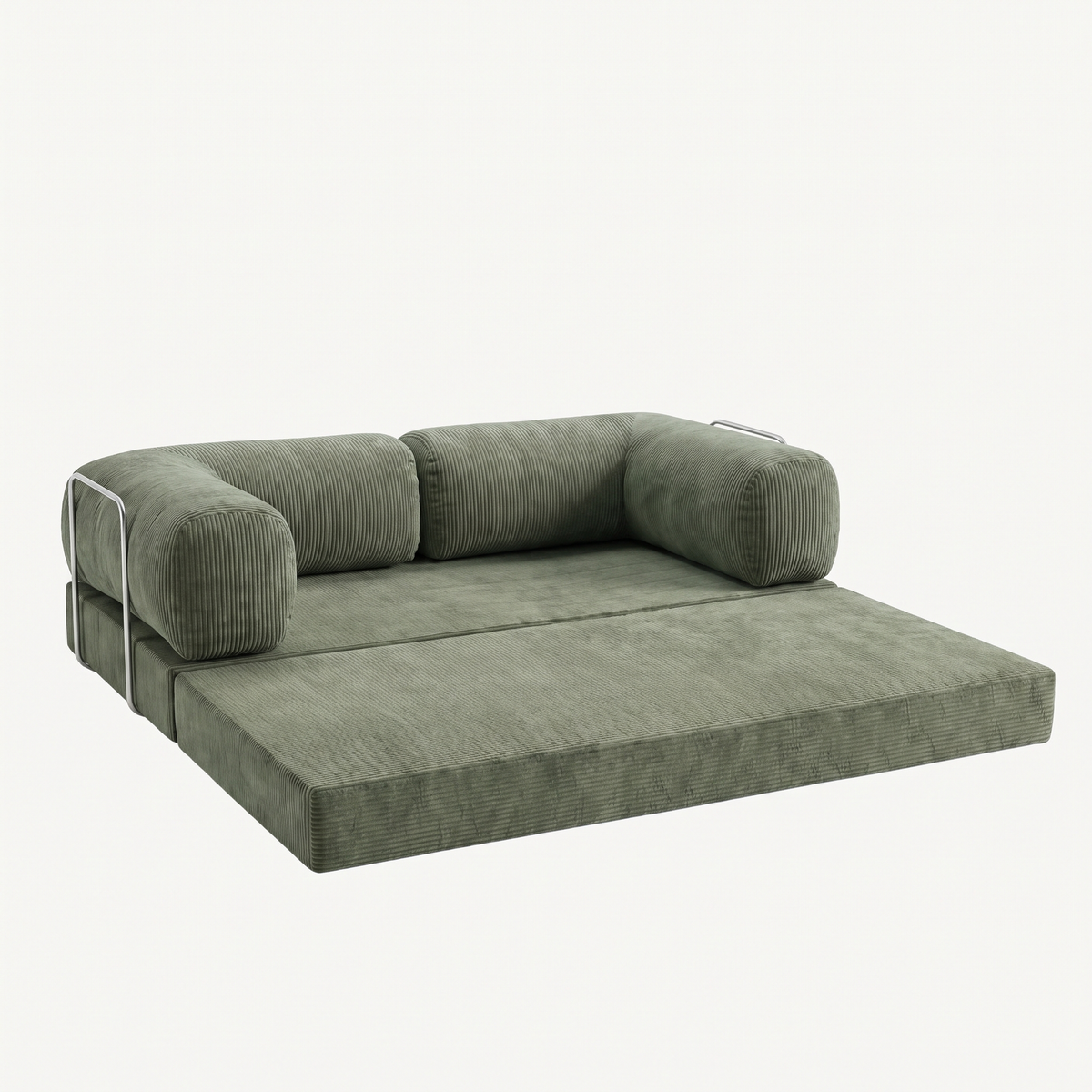 SORA 3-seater sofa bed in Sage corduroy – alternative view