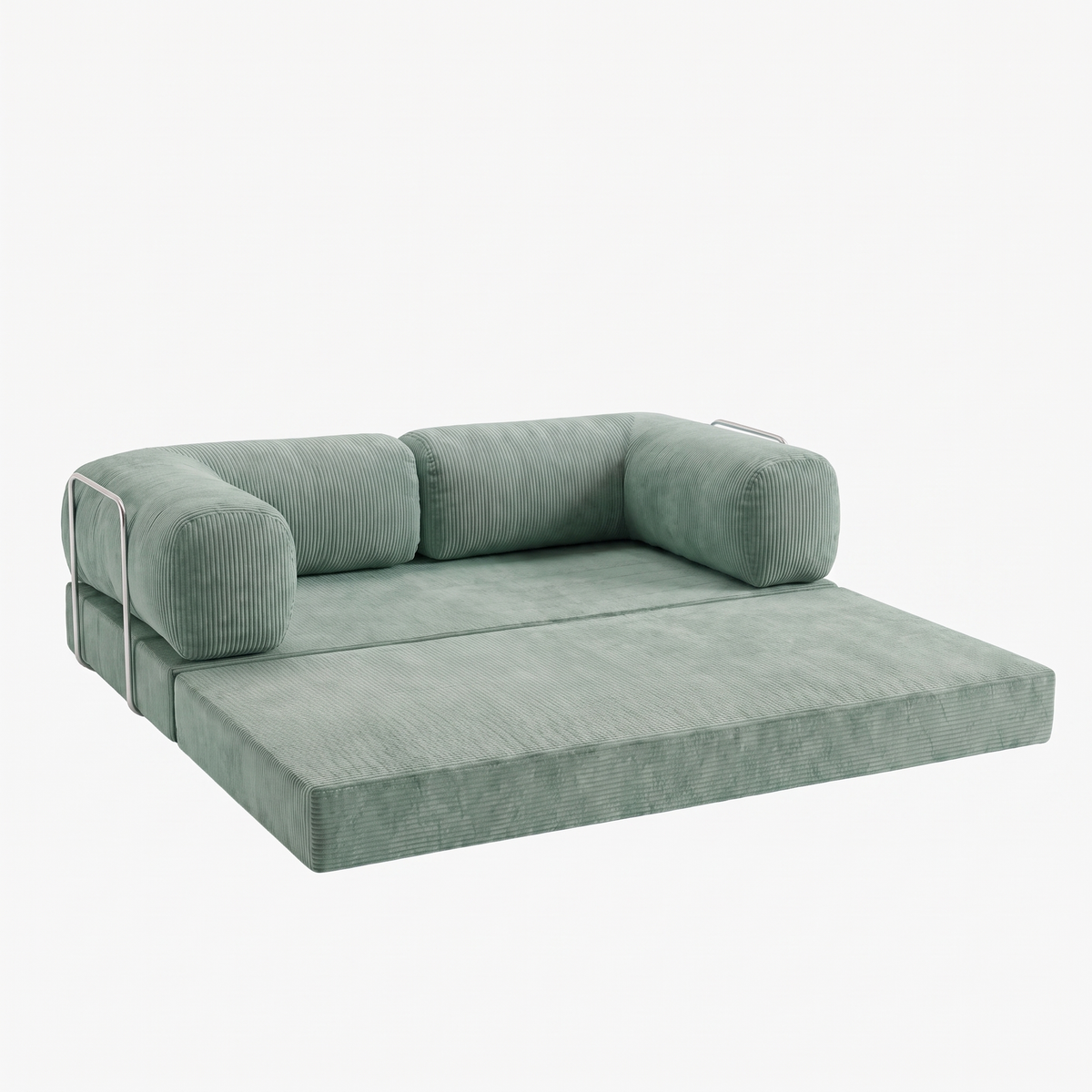 SORA 3-seater sofa bed in Celadon corduroy – alternative view