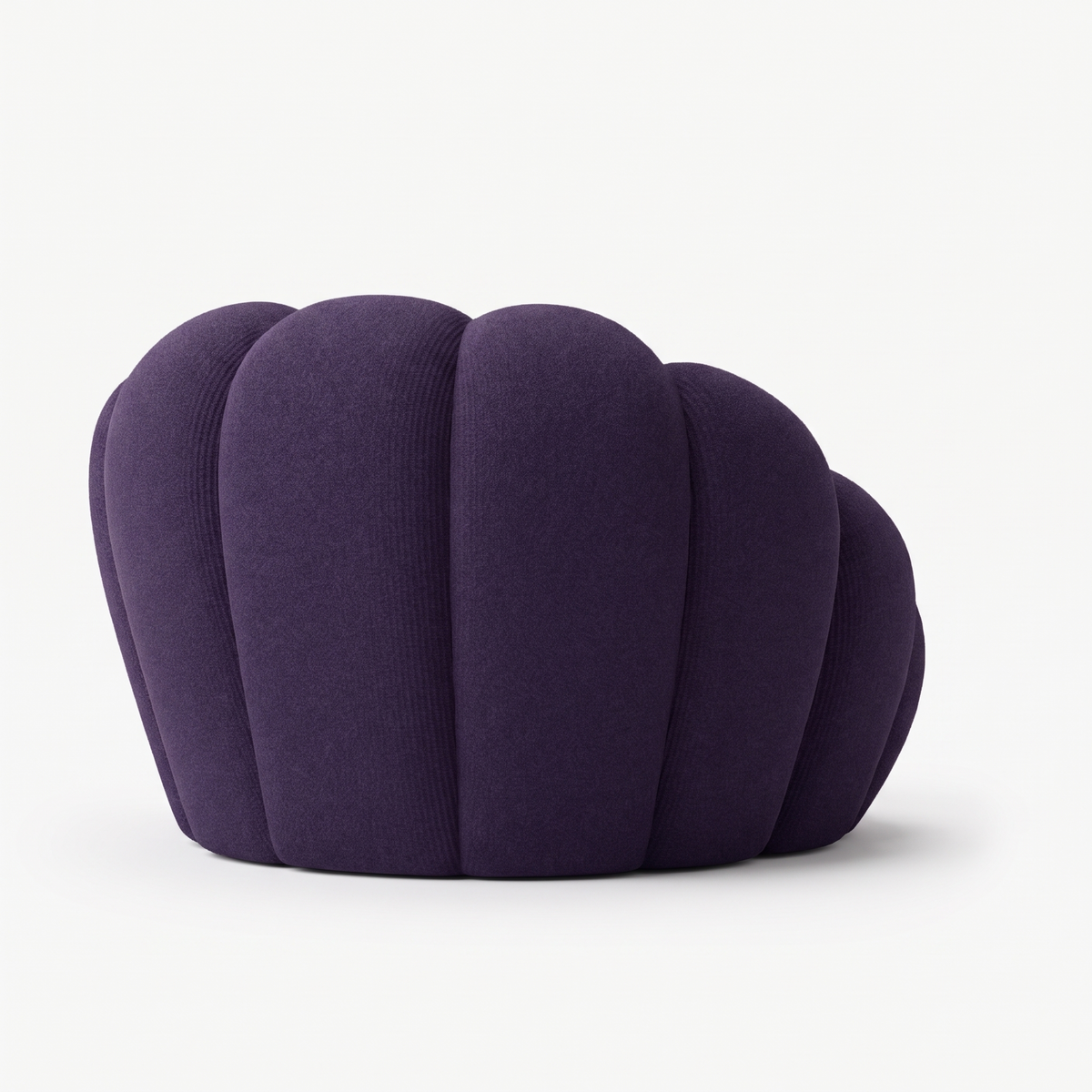 BULÉA Mini round armchair in Aubergine – alternative view