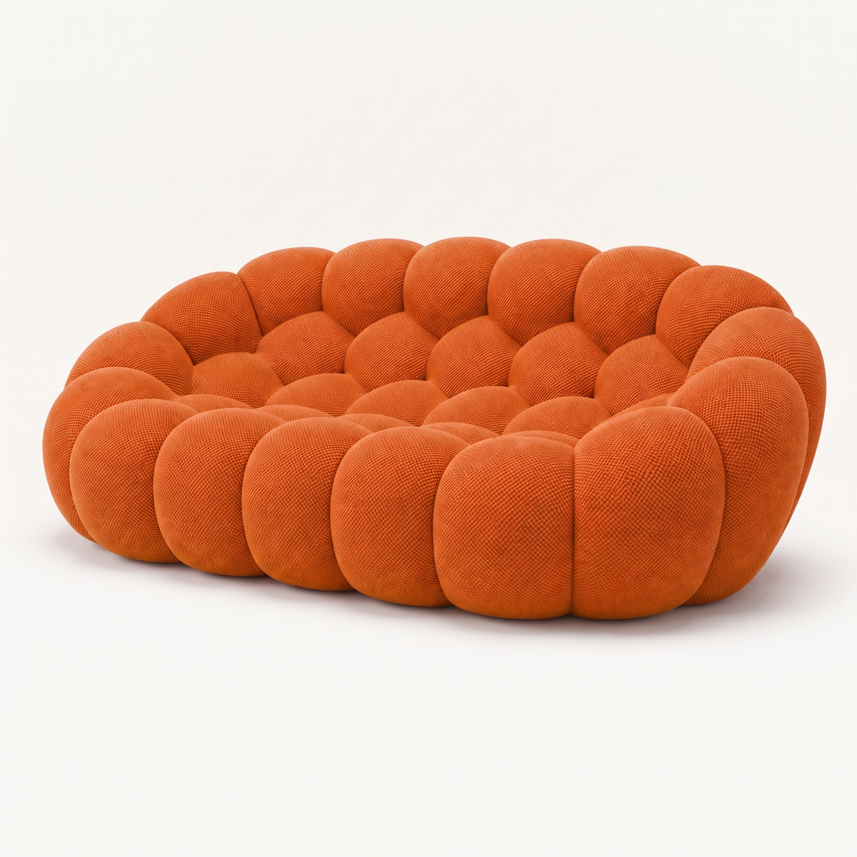 BULÉA 2-seater round sofa in Tangerine