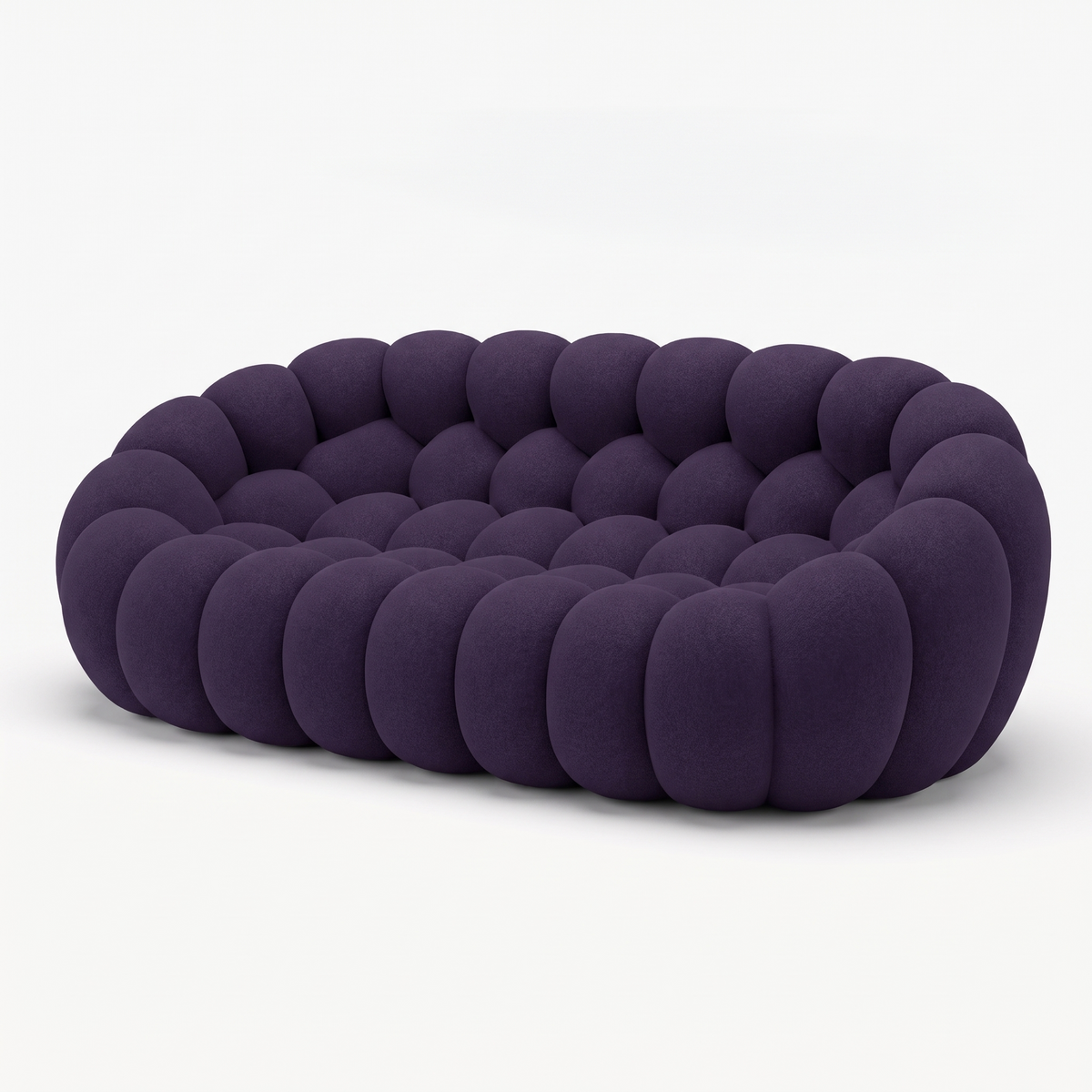 BULÉA Maxi 3-seater round sofa in Aubergine