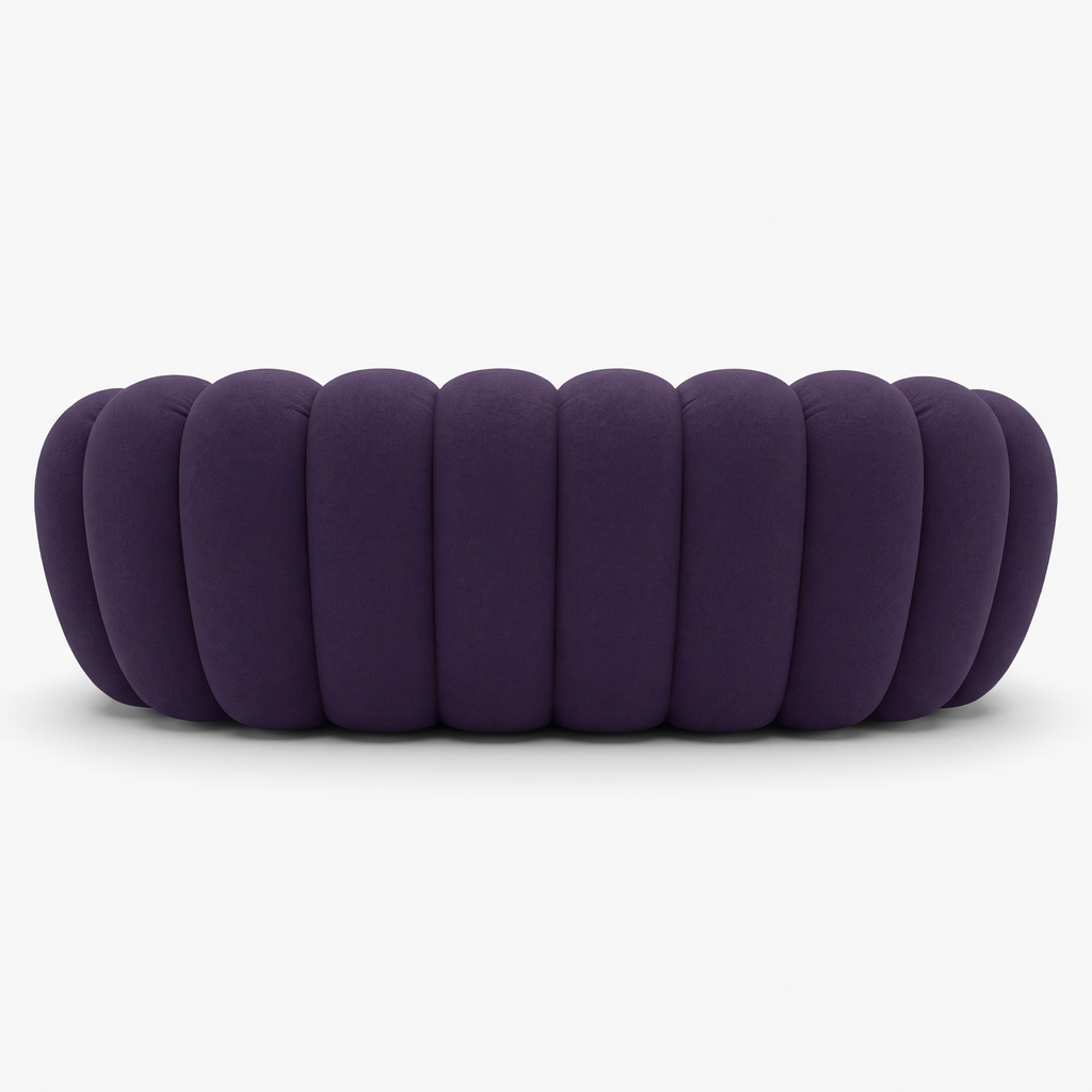 BULÉA Maxi 3-seater round sofa in Aubergine – alternative view