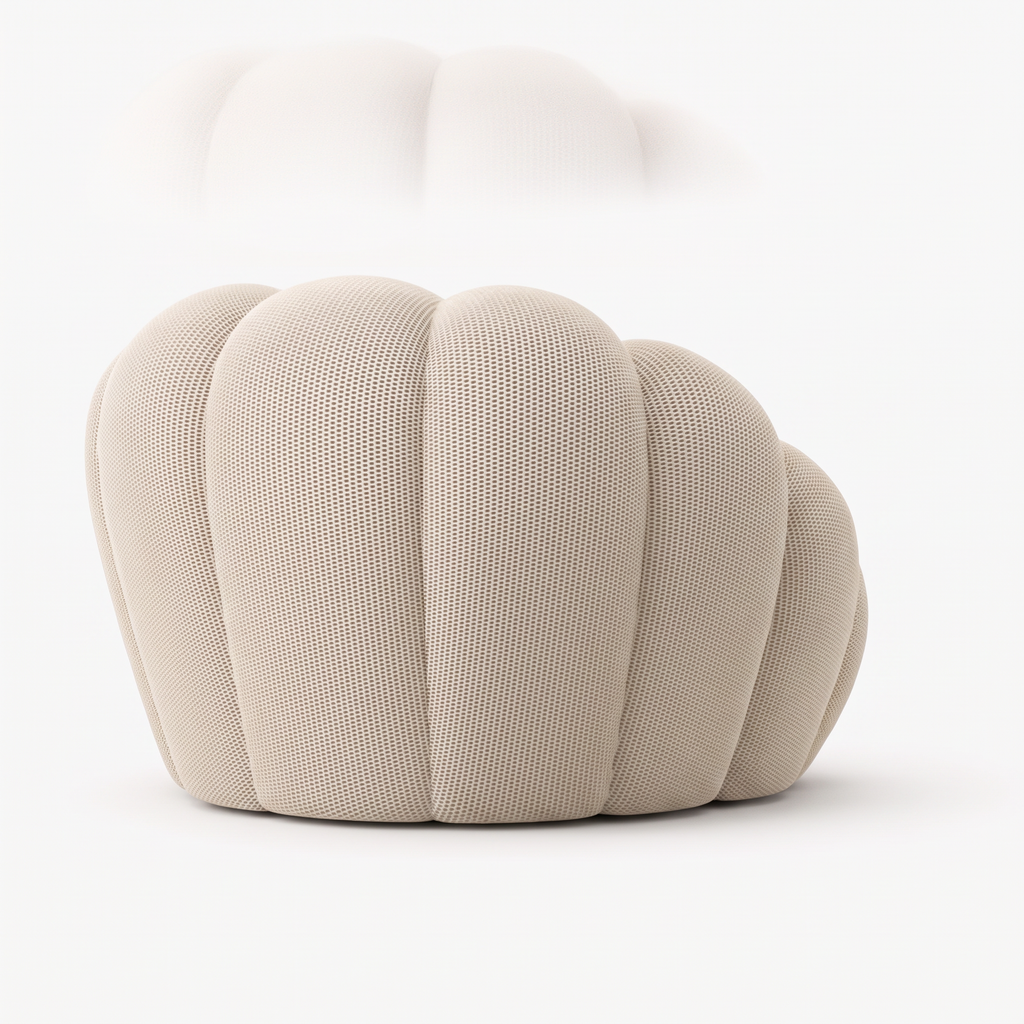 BULÉA Mini round armchair in Linen – alternative view