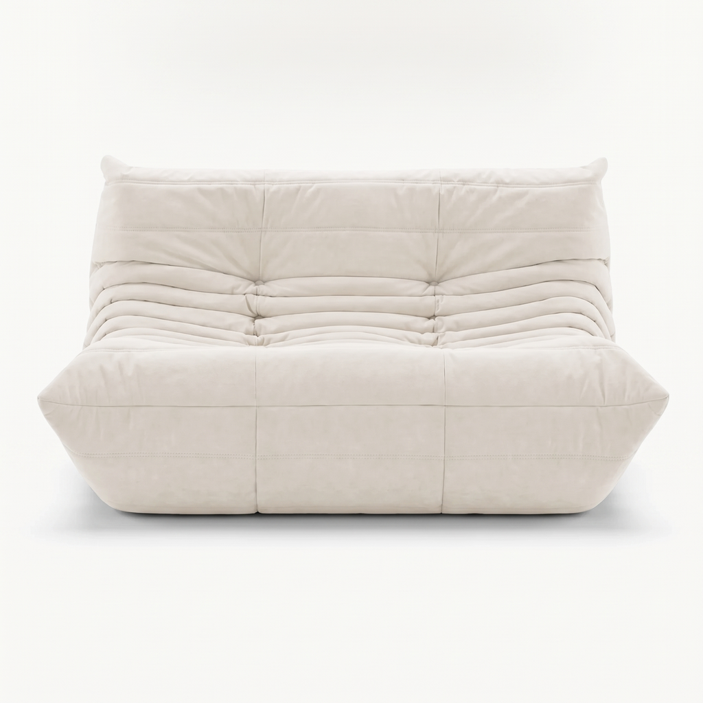 LUMA 2-seater low lounge sofa in Cotton – studio view