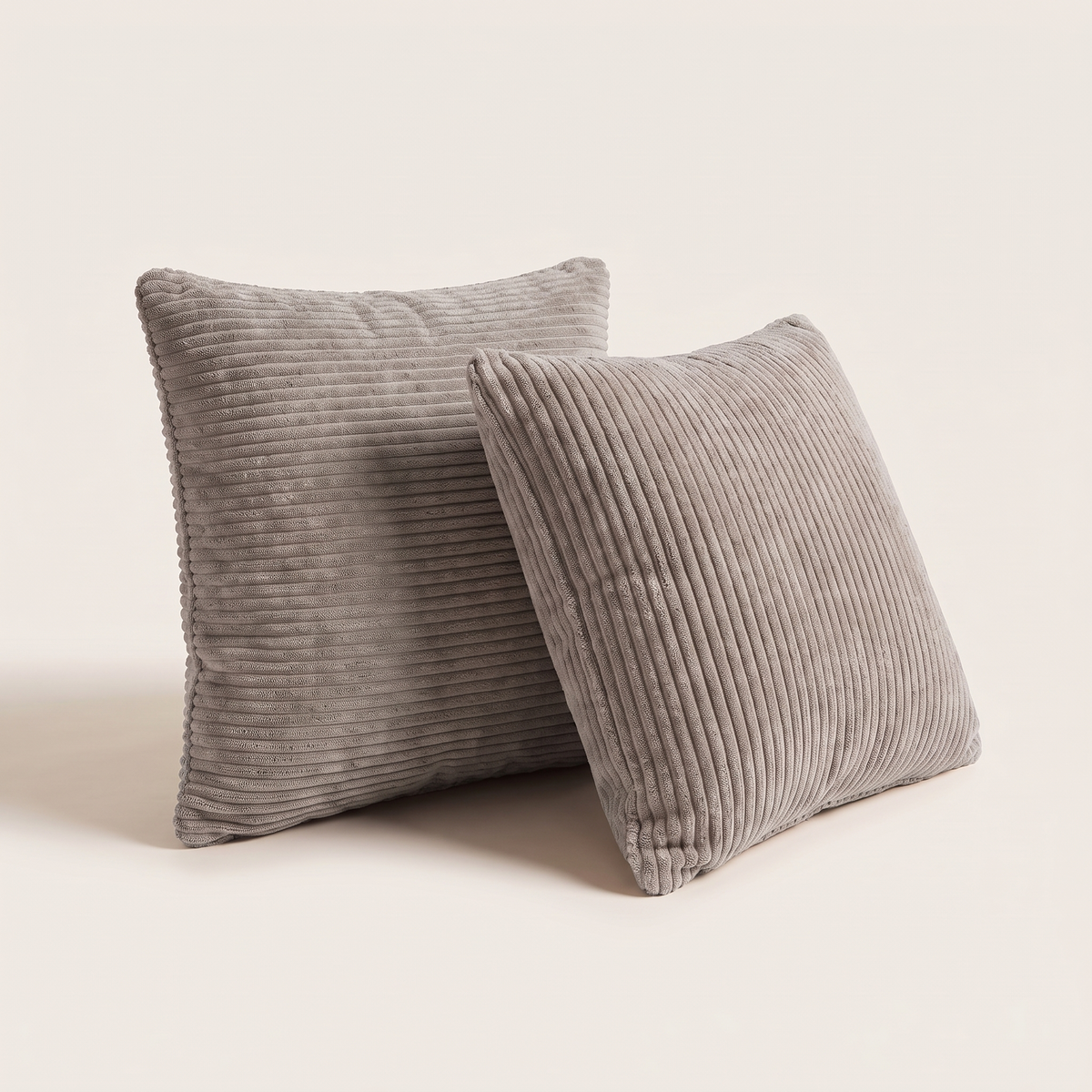 Corduroy cushions, set of 2, in Dove
