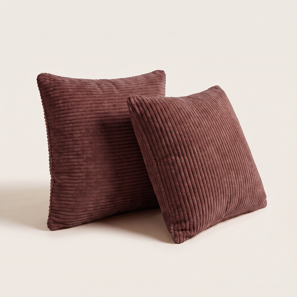 Corduroy cushions, set of 2, in Fig