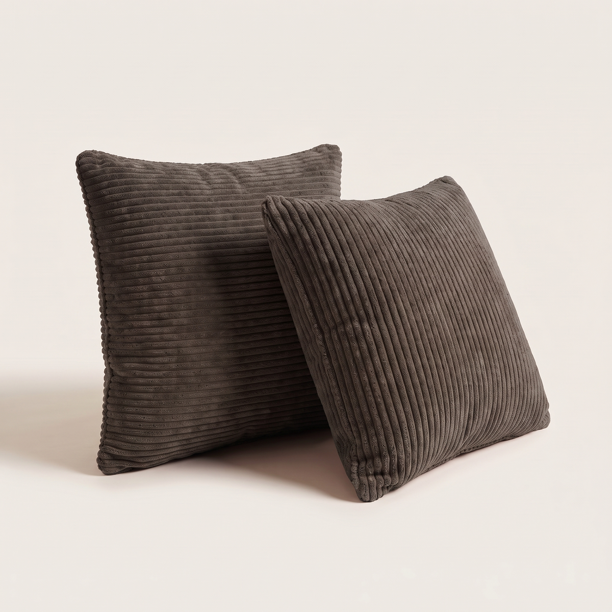 Corduroy cushions, set of 2, in Charcoal