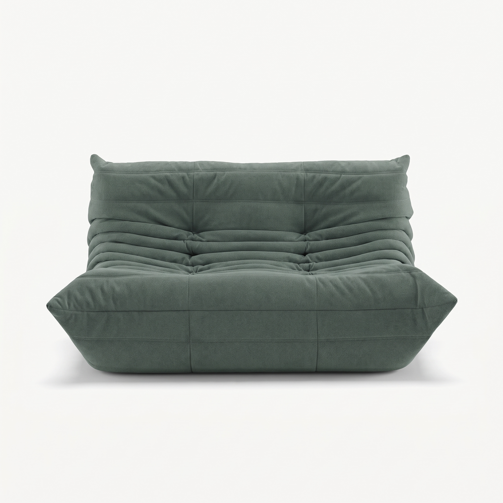 LUMA 2-seater low lounge sofa in Eucalyptus – studio view