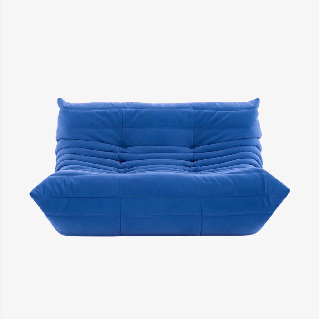 LUMA 2-seater low lounge sofa in Cobalt – studio view