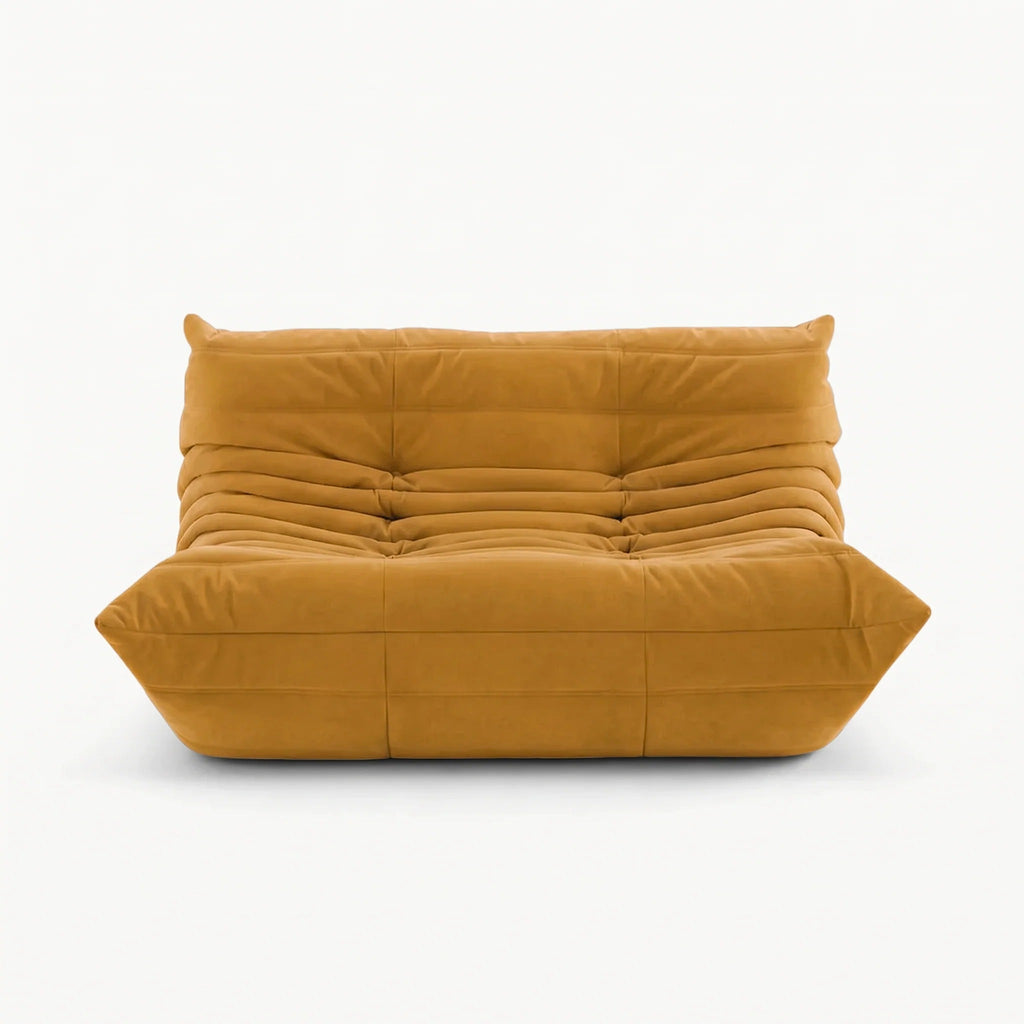 LUMA 2-seater low lounge sofa in Honey – studio view