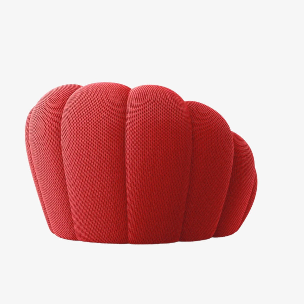 BULÉA Mini round armchair in Coral – alternative view