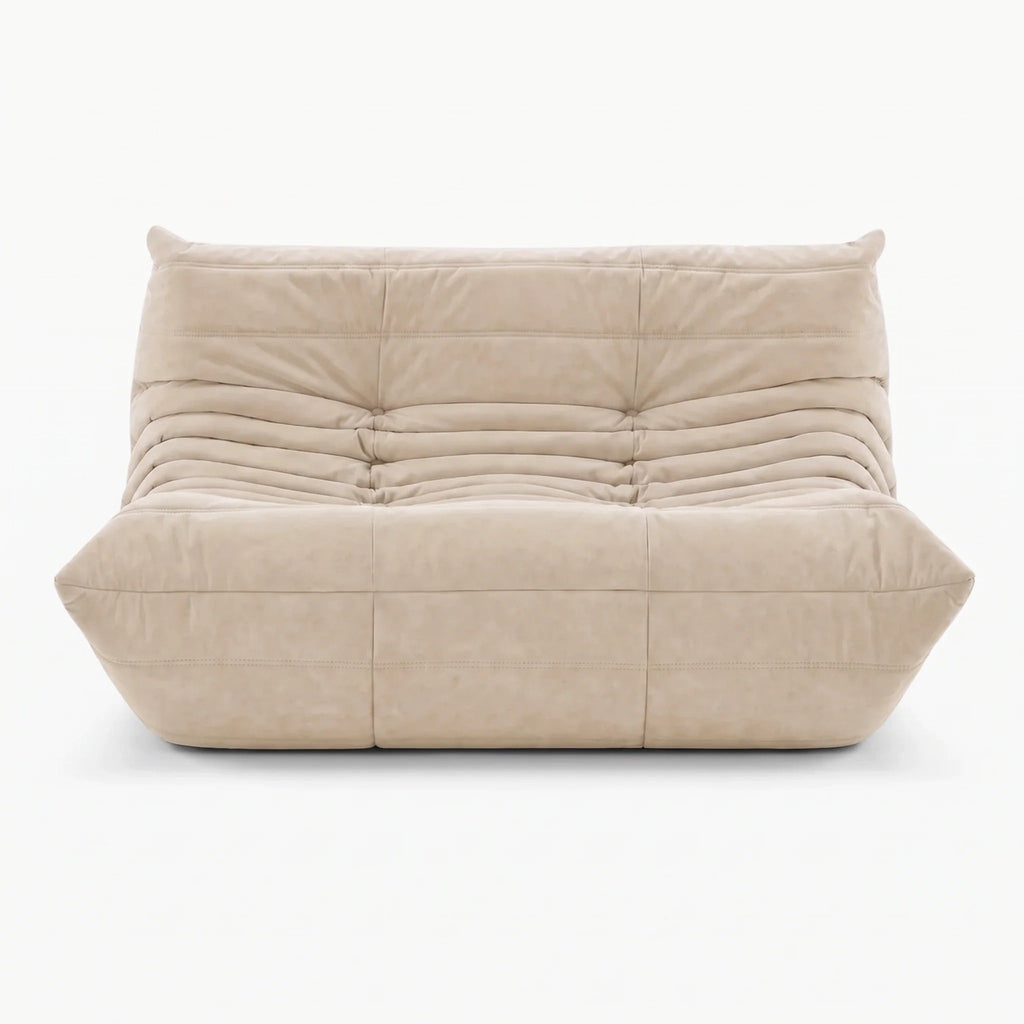 LUMA 2-seater low lounge sofa in Sand – studio view
