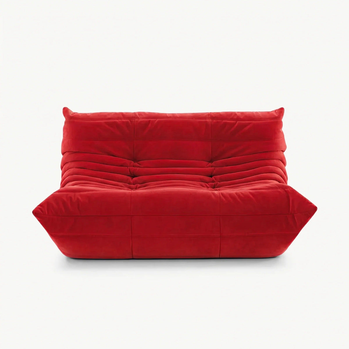 LUMA 2-seater low lounge sofa in Carmine – studio view
